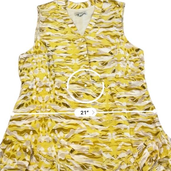 AllSaints Dress Oniyuri Yellow Silk Mini Dress, US 10 - Picture 9 of 12